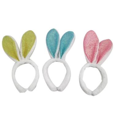 Imagem de Tiara de Orelha de Coelho Brilho Sortida - 29 cm - Wincy Pascoa