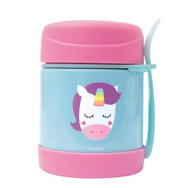 Imagem de Pote Térmico 320ml Infantil Bebê Animal Fun Com Talher Buba - Moas Ind