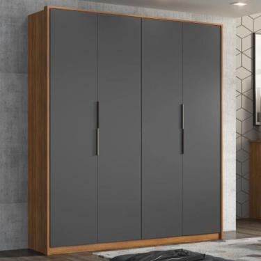 Imagem de Guarda Roupa Casal 4 Portas e 3 Gavetas Attore - Demóbile, Amêndola e 
