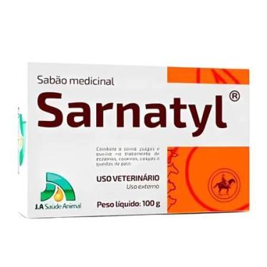 Imagem de Sarnatyl Sabonete Medicinal 100g Contra Sarna Pulgas Coceiras Caspa Cã