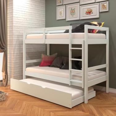 Imagem de Cama Triliche Solteiro Madeira Maciça Com Proteção Woodstore