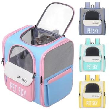 Imagem de Mochila Bolsa Transporte Pet Viagem Cães Gatos Mala Avião (verde)