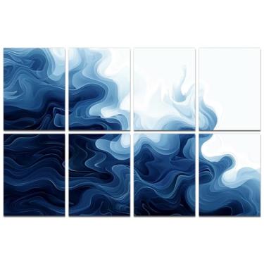 Imagem de FurnoFlex Painéis acústicos artísticos azulejos decorativos painéis de absorção de espuma à prova de som amortecedores de ruído cancelamento redução bloqueador para paredes (maré moke)