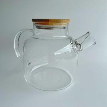 Imagem de Chaleira de Vidro Borossilicato 1,3L Com Tampa de Bambu  - COSY