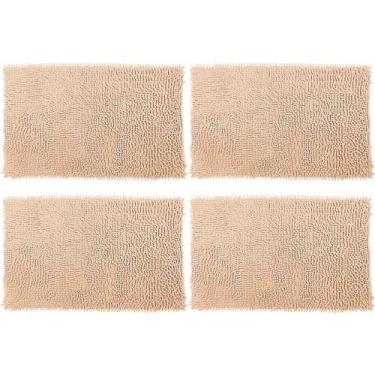 Imagem de Kit 03 Tapete Microfibra Bolinha 0,38mx0,58m - Rozac, Bege