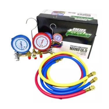 Imagem de Kit Manifold para Ar Condicionado com Mangueiras, R134 R12 R22 R404, 90cm