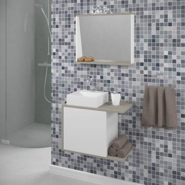 Imagem de Gabinete Suspenso com Cuba e Espelheira L 60cm Berton Móveis