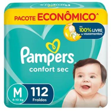 Imagem de Fralda Pampers Confort Sec Tamanho M 112 Fraldas Descartáveis