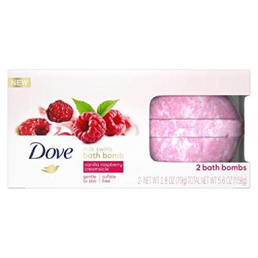 Imagem de Dove Bombas de banho para creme de baunilha e framboesa Milk Swirls 80 ml (embalagem dupla)