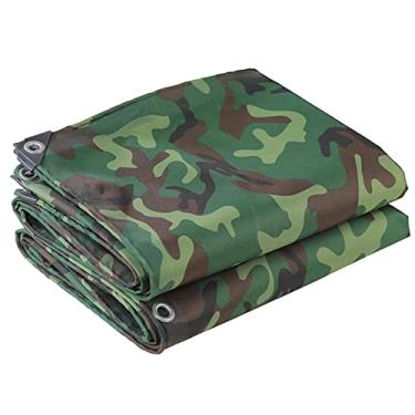 Imagem de Lona de camuflagem impermeável resistente folha de lona camuflada de 0,45 mm de espessura para acampamento jardim móveis lona tenda dossel - à prova de poeira à prova de chuva (tamanho: 3x3m)