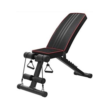Imagem de Banco de peso ajustável, banco dobrável para exercícios com halteres, equipamentos de fitness, exercícios domésticos, supino, banco com halteres