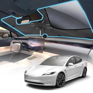Imagem de Guarda-sol para para-brisa de carro, guarda-sol dobrável, para-sol para tampa de para-brisa de carro, viseira refletora de raios UV, para-sol para caminhões de automóveis, Sedan, SUV, mantém o