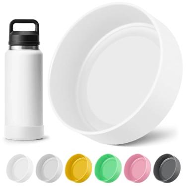 Imagem de Diumepo Bota de garrafa de água de silicone para garrafa de água YETI Rambler de 1,020 g, protetor inferior de manga de silicone antiderrapante para YETI Rambler 1,020 g, livre de BPA (preto)