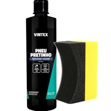 Imagem de Kit Pneu Pretinho Vonixx Brilha Pneus Carro Moto Vintex 500ml Aplicador