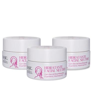 Imagem de Kit 3 Creme Hidratante Facial Rosa Mosqueta Via Aroma 100g