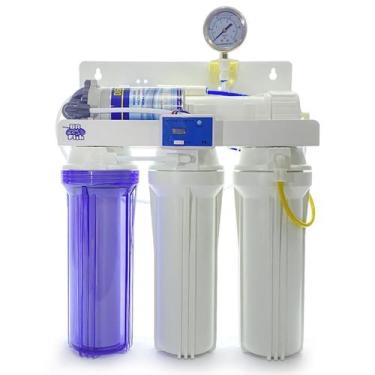 Imagem de Filtro Osmose Reversa 75Gpd Manômetro + Bomba + Tds In-Line - Br Fish 