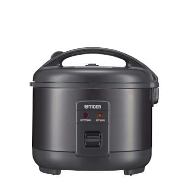 Imagem de Tiger JNP-S55U-KY Panela de arroz branco com capacidade para 3 xícaras com panela interna antiaderente, cabo de alimentação retrátil e mantém aquecido por até 12 horas (preto obsidiano)