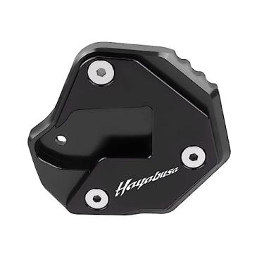 Imagem de Acc-Creativity Suporte de pé de motocicleta com ampliador lateral para placa de extensão compatível com SUZUKI HAYABUSA GSX1300R 2021-2022 (preto)