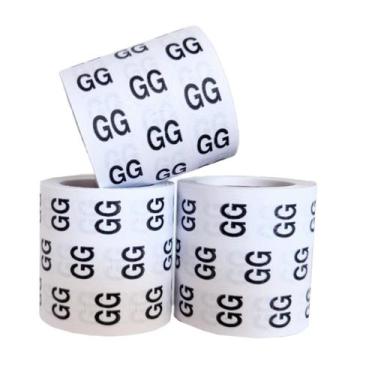 Imagem de Etiqueta Adesiva Tamanho Identificação Roupa Rolo Com 1000 unidades Co