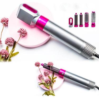 Imagem de Kit 5 em 1 Secador Modelador Escova de Cabelo Alisadora Elétrica belez