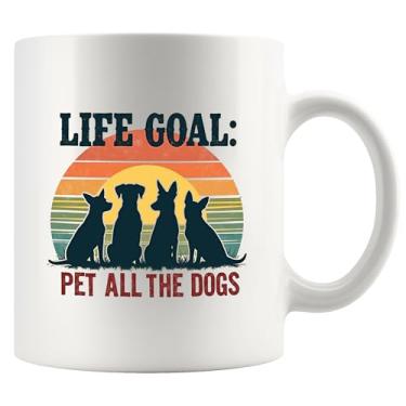 Imagem de Life Goal Pet All The Dogs Dog Lover Gifts Pet Lover Namorada Irmã Irmão Mãe Pai Novidade Caneca de Cerâmica 325 ml Branca
