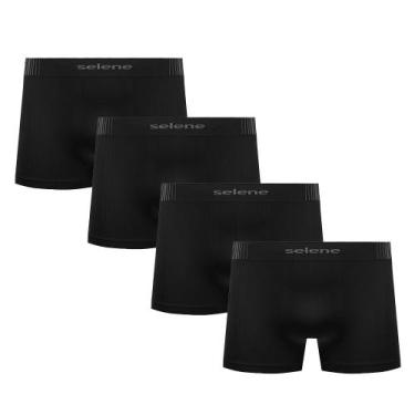 Imagem de Kit 4 Cuecas Microfibra Boxer Box Modelo Sem Costura Infantil Menino -
