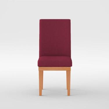 Imagem de Cadeira Para Mesa De Jantar Estofada Reforçada marsala