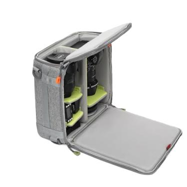 Imagem de svatin Bolsa Para Câmera, Mochila Acolchoada Com Dupla Abertura E À Prova De Choque Pressão, Lentes Armazenamento Câmeras Digitais Dslr Slr Sem Espelho Canon, Nikon, Sony, Panasonic (Cinza Xs)