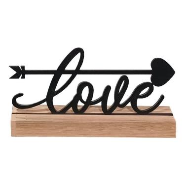 Imagem de Love Palavra De Mesa Em Mdf Com Base Madeira