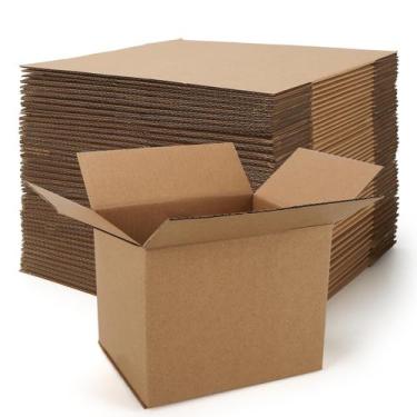 Imagem de Caixas de envio Rempry, pacote 40, 12x10x10cm, papelão marrom