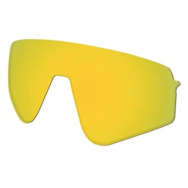 Imagem de Predrox Lentes de substituição Gold Mirror Sutro Lite Sweep para óculos de sol Oakley OO9465 polarizadas