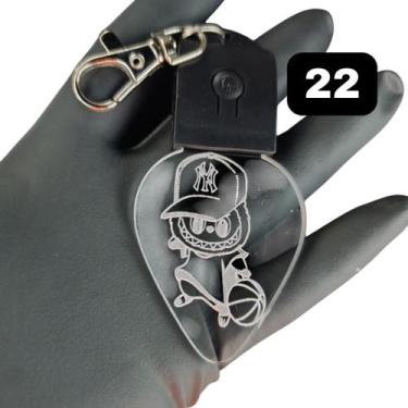 Imagem de Chaveiro Boneco Labubu Acrílico Led Rgb Recarregável 7 Cores - Lualki 