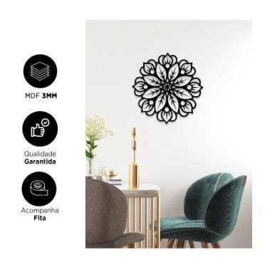 Imagem de  Quadro Vazado MDF Escultura Mandala Decoração  - Bazar dos Quadros