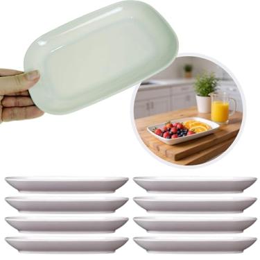 Imagem de Travessa Plástica 20cm Melamina Restaurante Servir Sobremesa Furtas Entradas Petiscos (8)