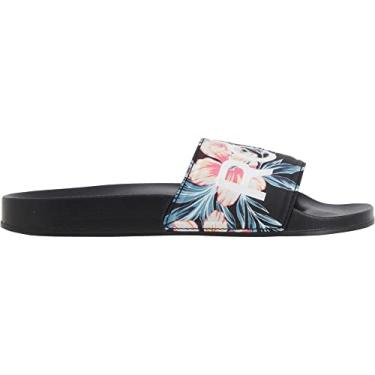 Imagem de Roxy Sand lia esportiva feminina Slippy Slide, Preto/hibisco, 7