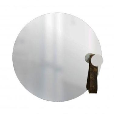 Imagem de Espelho Funcional Hook Branco Alça Rajada 50 Cm Redondo - e2g Design