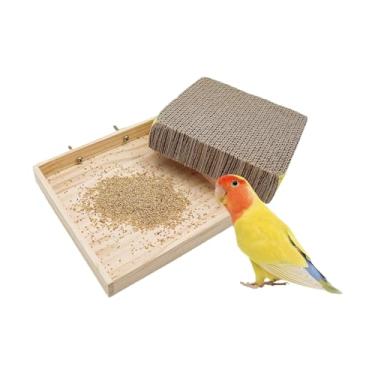 Imagem de Poleiros Para Gaiola | Cartão Para Bico e Patas de Papagaio - Poleiro de Treinamento e Ninho para Destruir de Aves Pequenas Calopsitas Periquitos Budgies Canários
