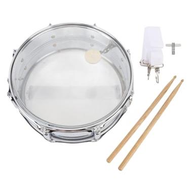 Imagem de Bateria de armadilha 14,6 x 6in prática para iniciantes transparentes com tambor com alça de ombro para desempenho e prática de liga de aço de liga de aço de madeira