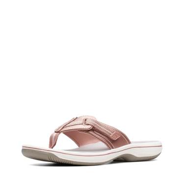 Imagem de Clarks Chinelo feminino Brinkley Jazz, Ouro rosa, 36