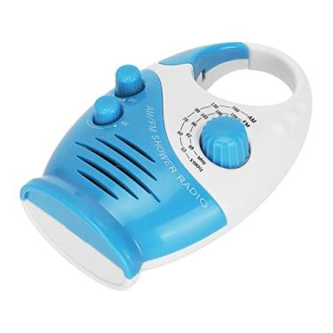 Imagem de Xixian AM FM Rádio Portátil, Alto-falante à Prova D'água Rádio Azul, Alto-falantes Embutidos Design Compacto, Fácil de Operar Com Botão Rotativo, Adequado para Casas de Banho, Mesas de