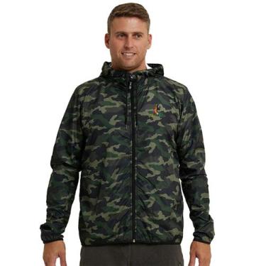 Imagem de Jaqueta Corta Vento Masculina WSS Brasil Run Colors, Marrom, GG