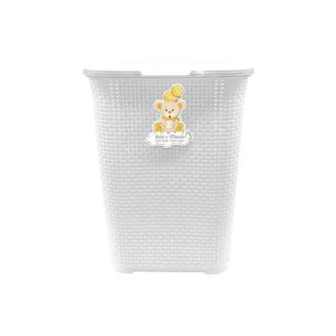Imagem de Cesto Infantil Bebê e Mamãe Organizador 30L - Monte Líbano, Branco