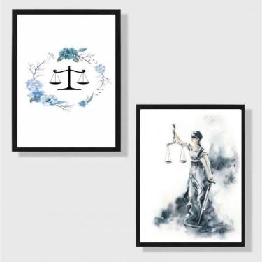 Imagem de Kit 2 Quadros Profissão Direito 45X34Cm