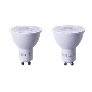 Imagem de Kit 2 Lampada Led Dicroica Mr16 6W 3000K Branco Quente Lup06