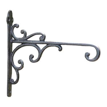 Imagem de KiBcsLic Suporte para Plantas, Gancho de Parede, Suporte para Plantador, Alimentador de Pássaros, Gancho de Ferro Fundido Sólido, Design Europeu, Adequado para, 29cm x 27cm, Tamanho real