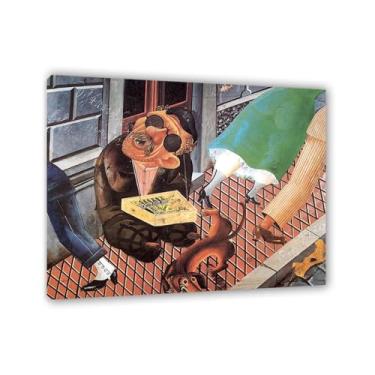 Imagem de Otto Dix Print on Canvas The Match Vendor I Paintings otto dix arte de parede famosa tela de arte pôsteres para decoração de parede para quarto sala de estar 60 x 50 cm (24 x 20 polegadas) emoldurado