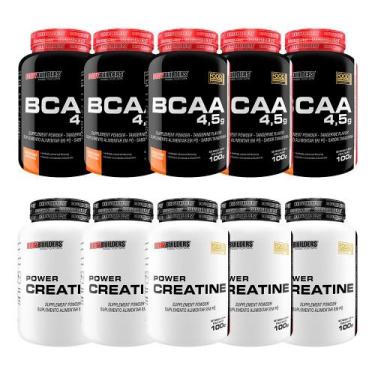 Imagem de Kit 5x BCAA 4.5 Tangerina 100g + 5x POWER Creatina 100g - Bodybuilders