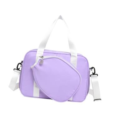 Imagem de Baoblaze Bolsa de tênis, bolsa de pickleball, de ombro leve e multifuncional para badminton, bolsas de tênis para viagem, roupas de ginástica, Roxo
