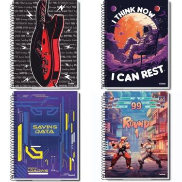 Imagem de Kit 4 Cadernos Espiral Capa Dura 1 Matéria - 80 Folhas - My Collection