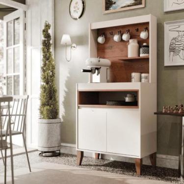 Imagem de balcao para cafe Russia off white/freijo - Mais de Casa